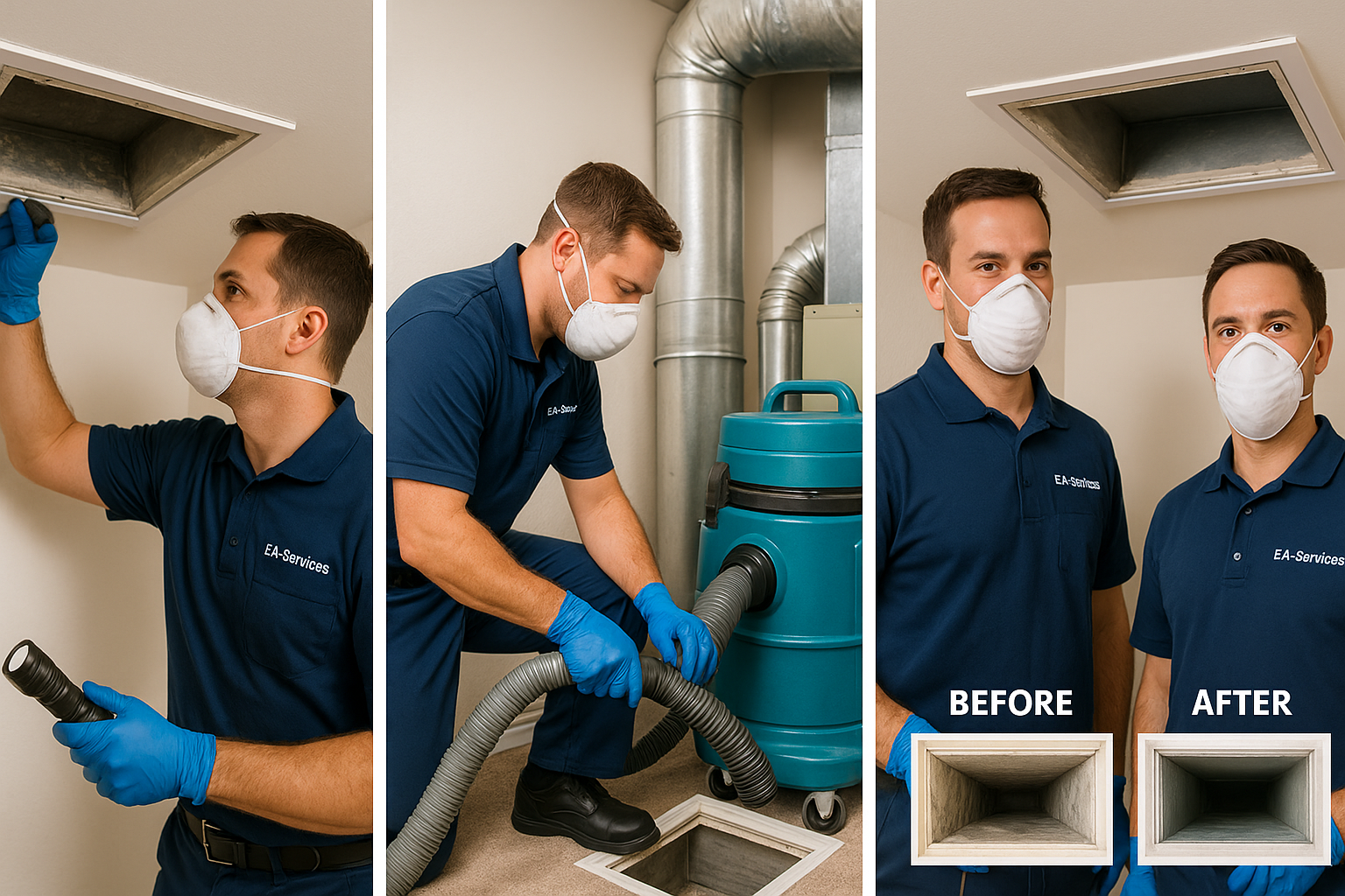 Professional air duct cleaning process in Sacaton