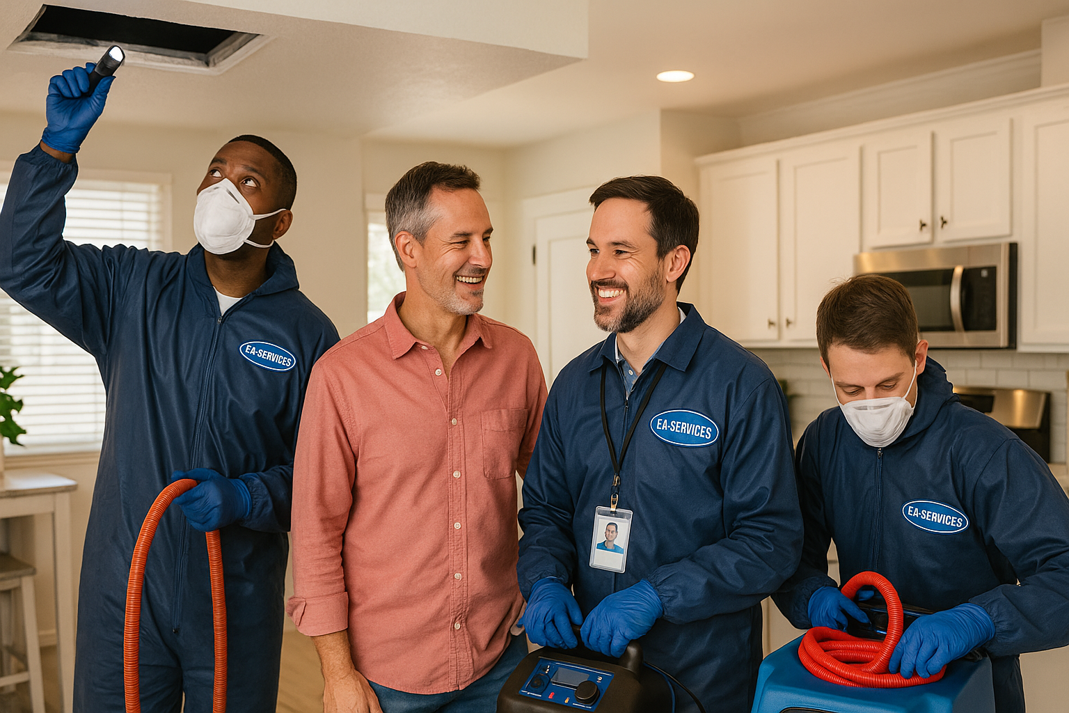 Professional cleaning team working in Sacaton